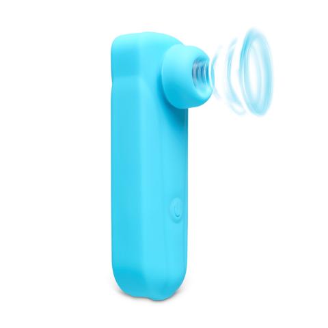 Cyan Sucking Massager with 12-Speed, Medical Grade Silicone, Waterproof, Plug-In Rechargeable