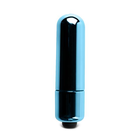 Electroplated Blue Mini Vibrating Bullet