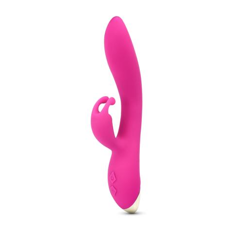 Magenta Color 9 Speeds Rechargeable Silicone Rabbit Vibrator