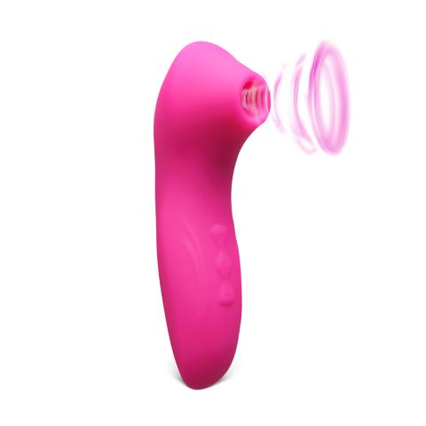 Magenta Sucking Massager - 5-Speed, Medical Grade Silicone, 4.53'' Length, Waterproof, Rechargeable