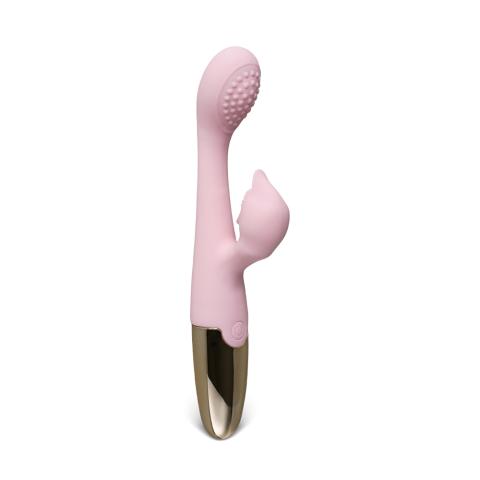 Pink 10-Speed Waterproof Vibrating Silicone Vibrator - Rechargeable