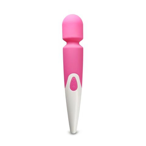 Pink Color 10-Speed Waterproof Rechargeable Wand Massager (USB Recharging)