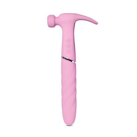 Pink Color Silicone 10 Functions Hammer Vibrators