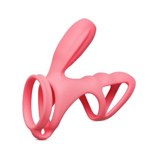 Pink Color Silicone Vibrating Cock Ring