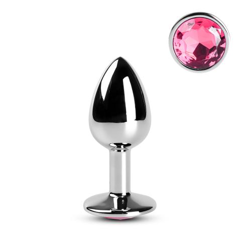 Pink Small Metallic Anal Plug