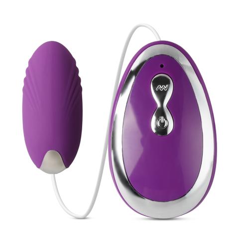 Purple Color 20 Speeds Silicone Vibrating Egg