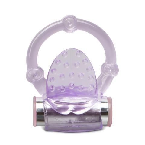 Purple Color Tongue Vibrating Cock Ring