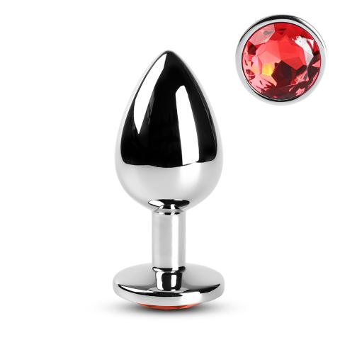 Red Medium Metallic Anal Plug