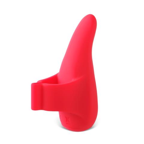 Red Single-Speed Waterproof 6.8 cm Finger Vibrator