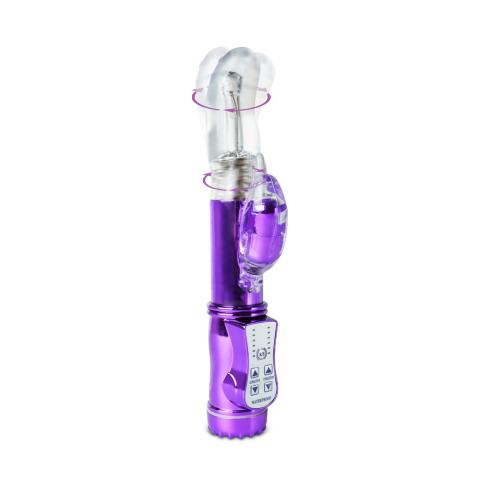 USB Rechargeable Electroplating Purple Color Pearls G-Spot Vibrator