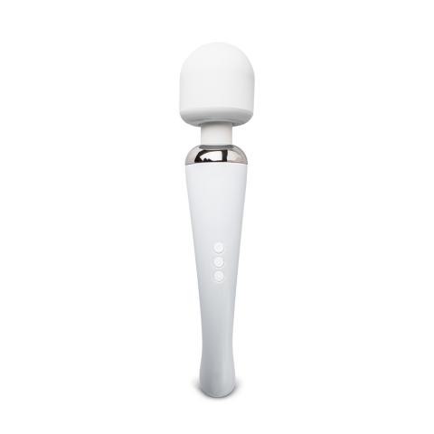 White Color 20-Mode Whisper Quiet Wand Massager (USB Recharging)