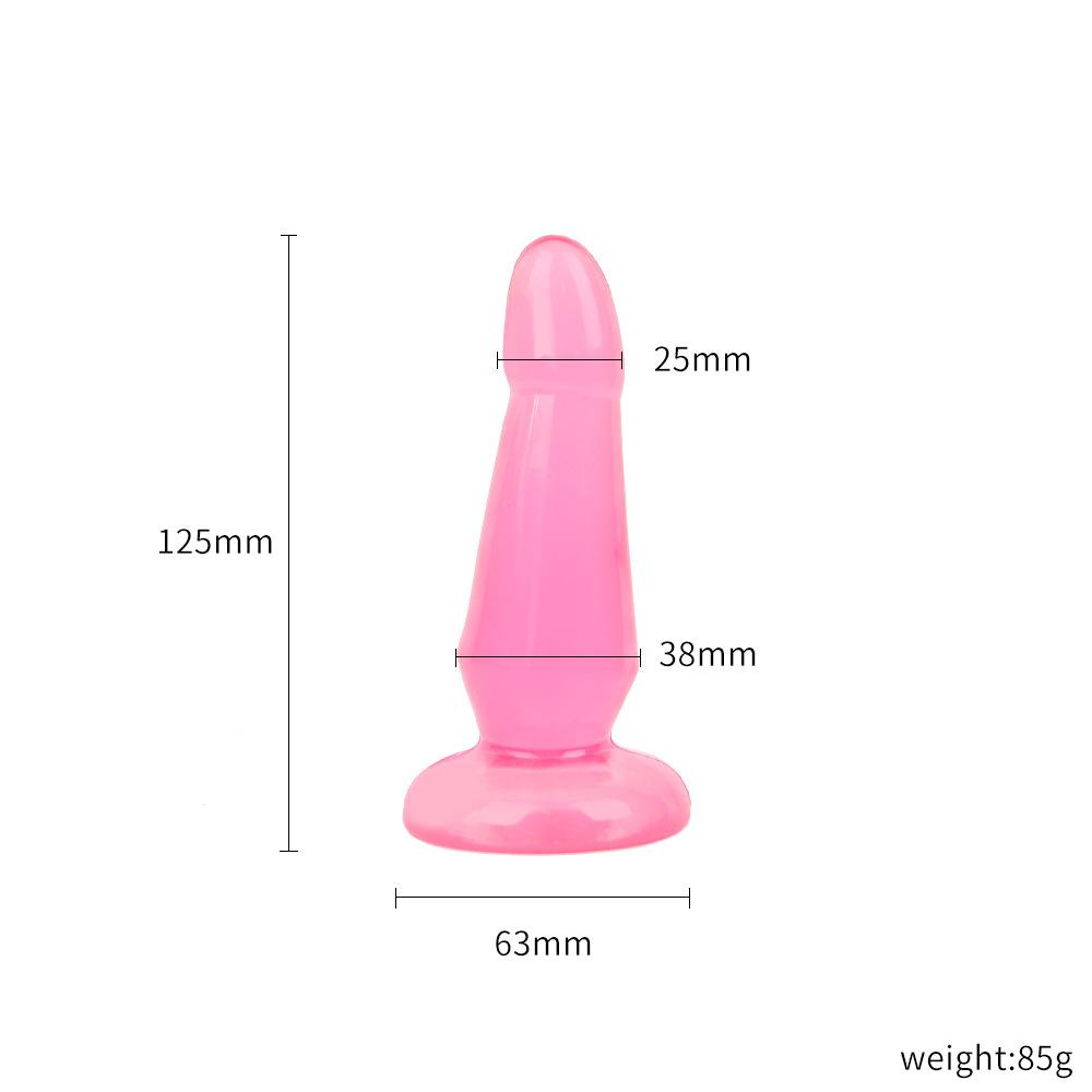 Soft rubber pointed anal dildo