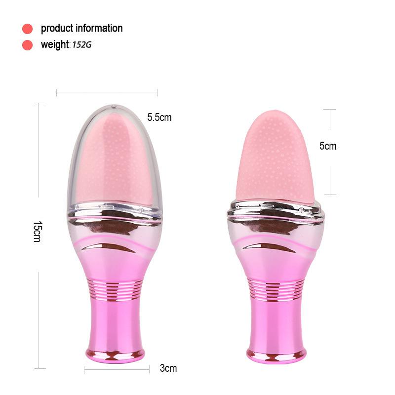 TPE simulation tongue electric fun toy,USB charging  12 frequency tongue lickingvibration