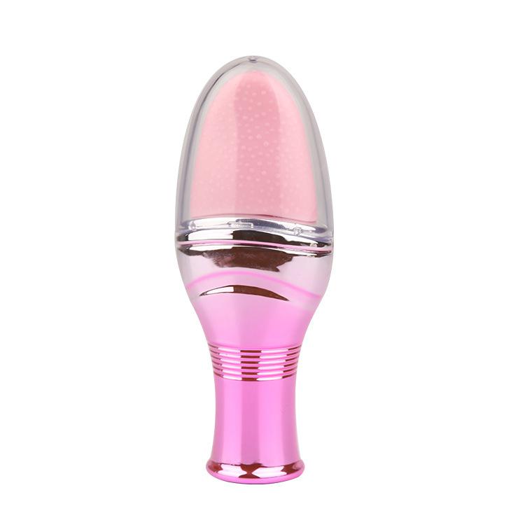 TPE simulation tongue electric fun toy,USB charging  12 frequency tongue lickingvibration